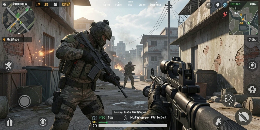 Tampilan gameplay 73K dengan pertarungan intens dan aksi seru.