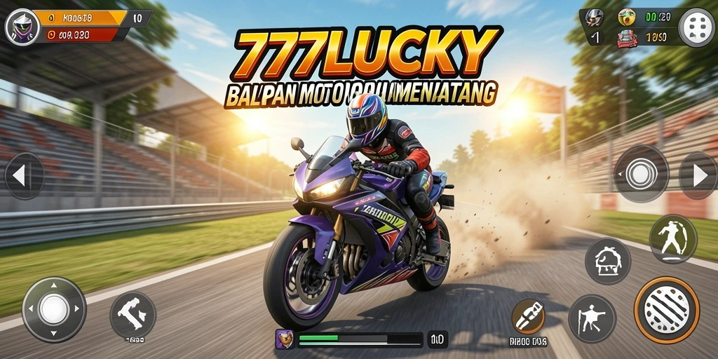 Gameplay seru balapan motor di 777LUCKY.