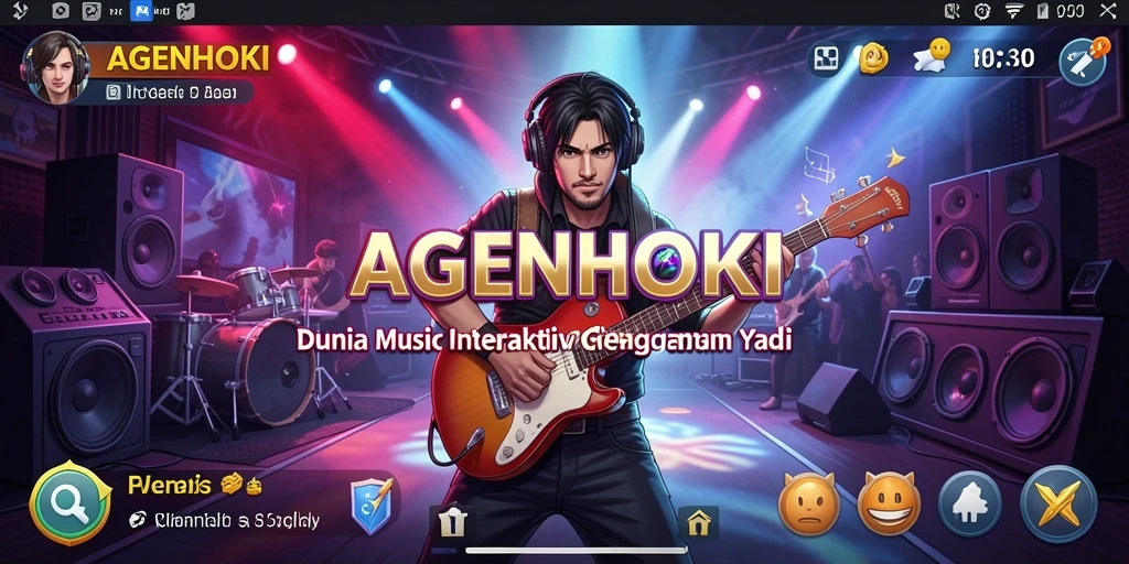 Screenshot AGENHOKI menunjukkan gameplay penuh warna dan interaktif.