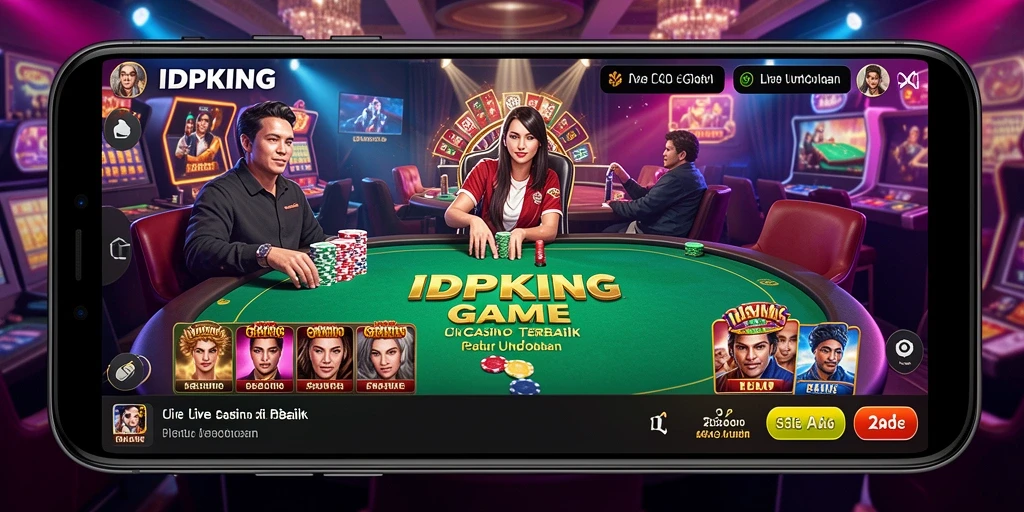 Tampilan gameplay Live Casino yang menarik dan mendebarkan di IDPKING.