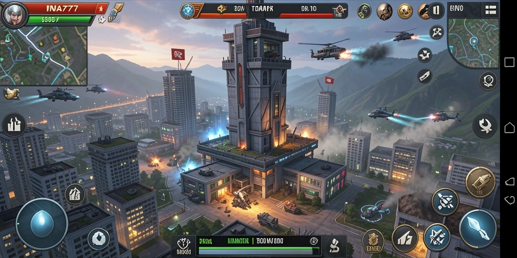 Screenshot menampilkan aksi strategis di dalam game Tower Defense INA777.