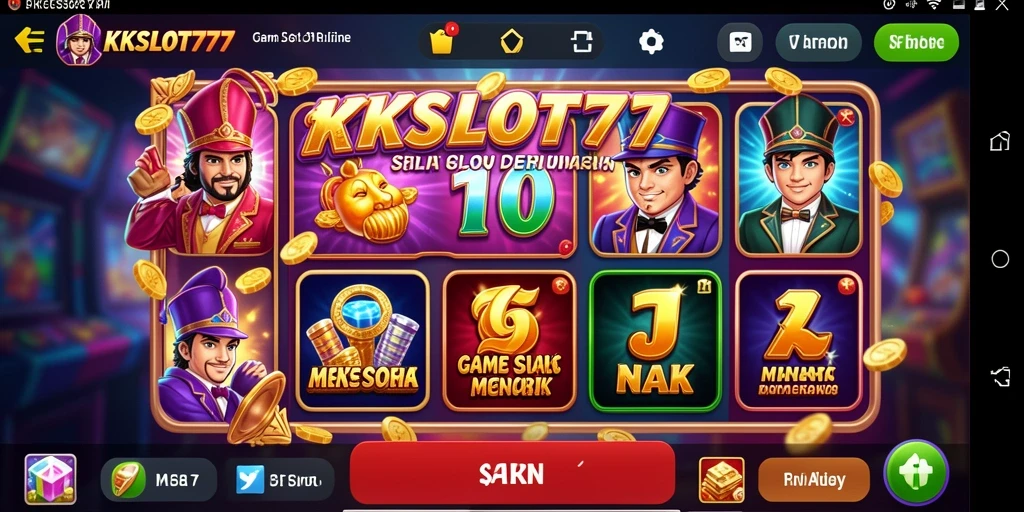 Tampilan menarik dari gameplay KKSLOT777 yang penuh warna.