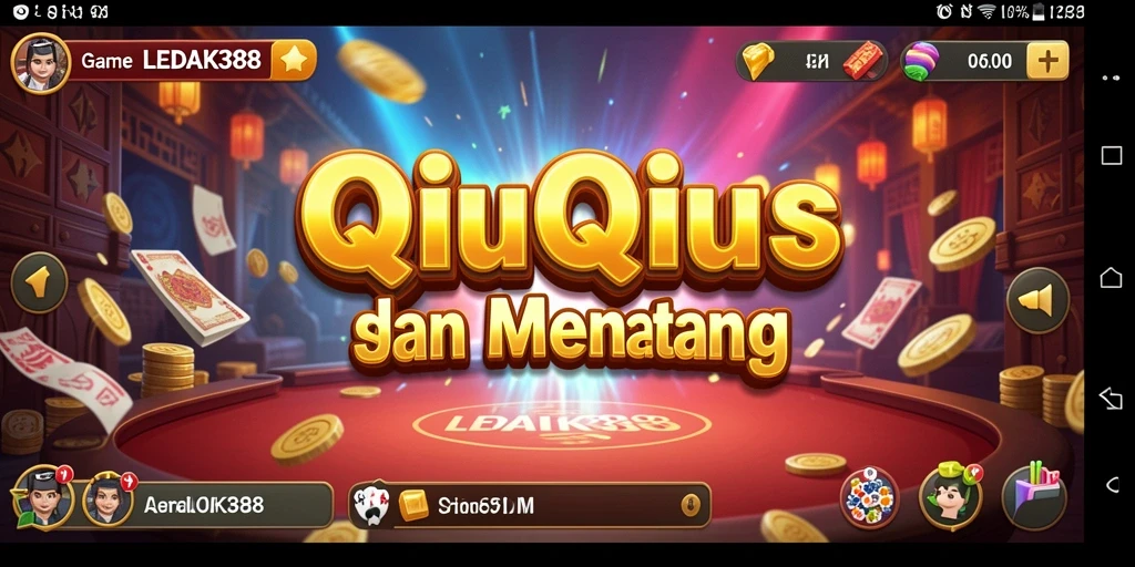 Screenshot gameplay LEDAK388 menampilkan keseruan bermain QiuQiu.