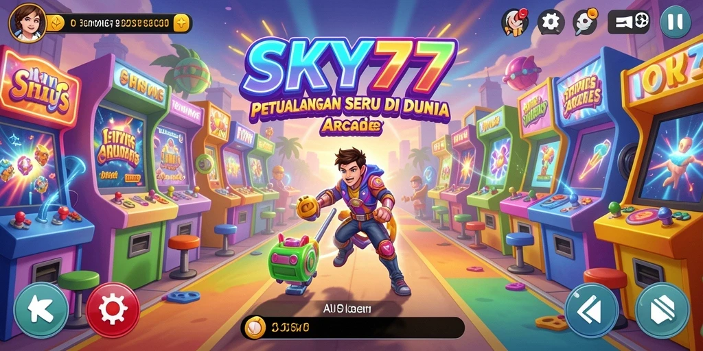 Tampilan gameplay menegangkan dari SKY77 dengan karakter yang dinamis.