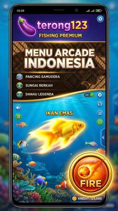 Tampilan beranda aplikasi terong123 yang menarik.